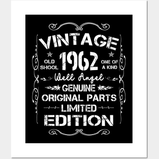 Vintage Made In 1962 Retro Classic 59th Birthday Decorations Posters and Art